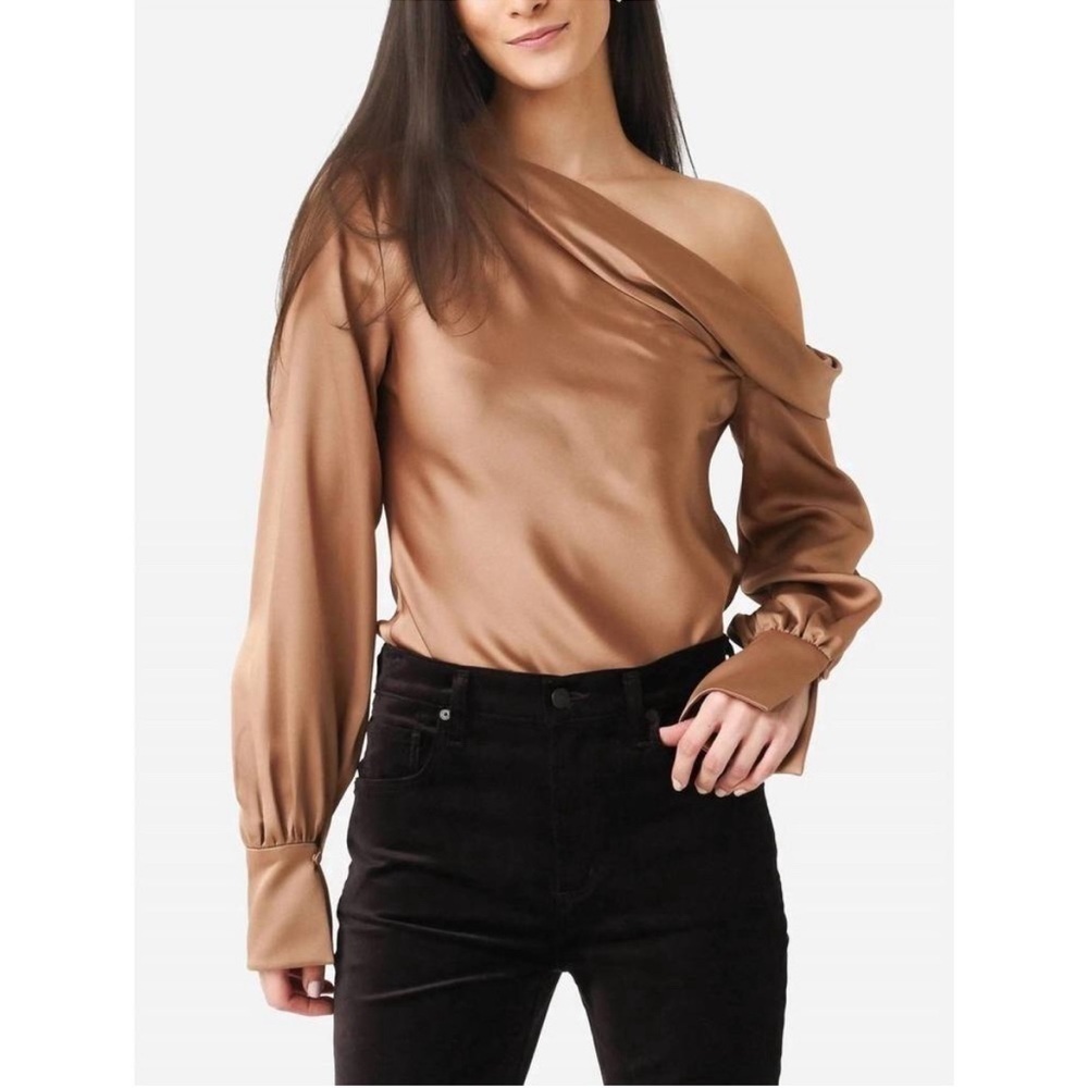 Jonathan Simkhai off-shoulder long-sleeve blouse